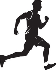 Jogging Journey Man Running Vector Logo Design Speed Dash Jogging Man Vector Icon