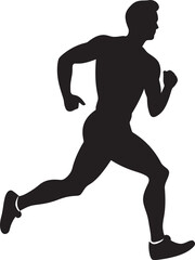 Fototapeta na wymiar Speed Dash Man Running Vector Logo Design Jogging Guru Athletic Man Running Vector Icon