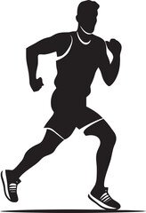 Fototapeta na wymiar City Sprint Urban Man Running Vector Logo Design Jogging Journey Man Running Vector Icon
