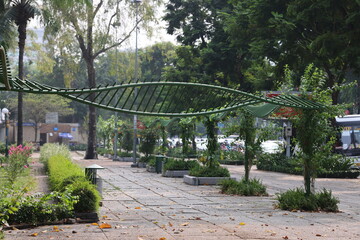 Tao Dan park in Saigon, Vietnam on march 4, 2024