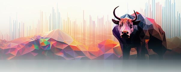 White stock market charts going up bull bullish concept, finance financial bank crypto investment growth background pattern with copy space for design  - obrazy, fototapety, plakaty