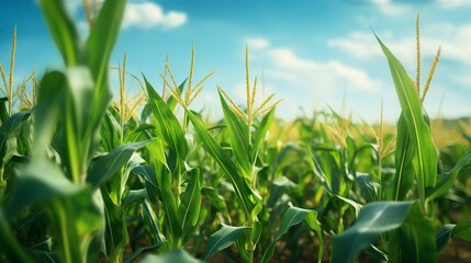 Obraz premium A photo of a field of corn for ethanol production.