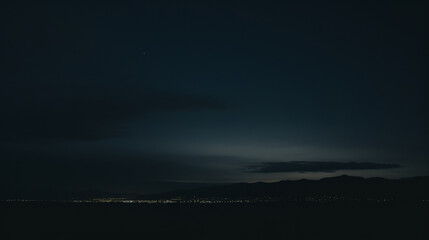 Fototapeta premium Bay Area with darken bridge created with Generative AI technology