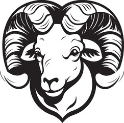 Ageless Beauty Vintage Ram Head Logo Design Ram Relic Vintage Logo Design with Iconic Ram Head