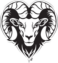 Magnificent Memories Vintage Logo Design with Ram Head Symbol Golden Era Rams Vintage Ram Head Logo Vector Icon