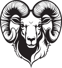 Nostalgic Nobility Vintage Ram Head Logo Vector Icon Ram Renaissance Vintage Logo Design with Ram Head Icon