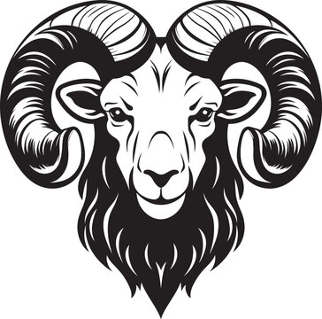 Nostalgic Nobility Vintage Logo Design with Ram Head Icon Golden Era Rams Vintage Ram Head Logo Vector Symbol