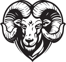 Antique Aura Vintage Ram Head Logo Design Regal Ram Vintage Logo Design with Majestic Ram Head Icon