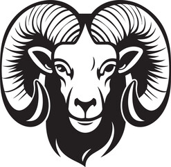 Iconic Impression Vintage Logo Design with Ram Head Symbol Nostalgic Nobility Ram Head Vintage Logo Vector Icon