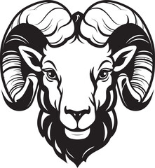 Vintage Veneration Ram Head Logo Vector Emblem Heritage Honor Vintage Logo Design with Ram Head Symbol