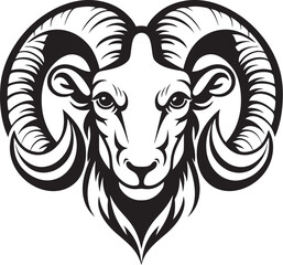 Retro Reverie Vintage Logo Design with Ram Head Icon Legendary Legacy Ram Head Vintage Logo Vector Emblem