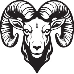 Iconic Impression Vintage Logo Design with Ram Head Symbol Nostalgic Nobility Ram Head Vintage Logo Vector Icon