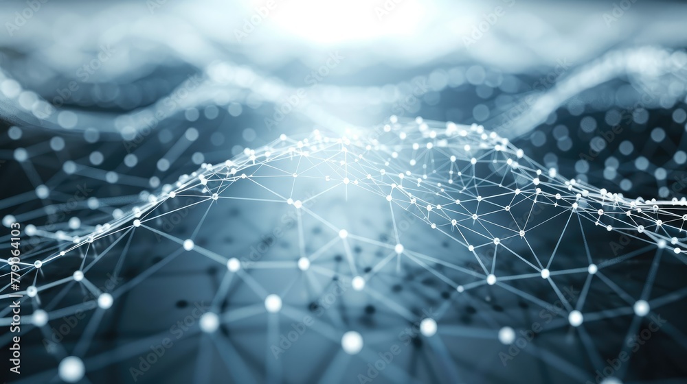 Poster technology network data connection. digital data network and cyber security concept. social network 