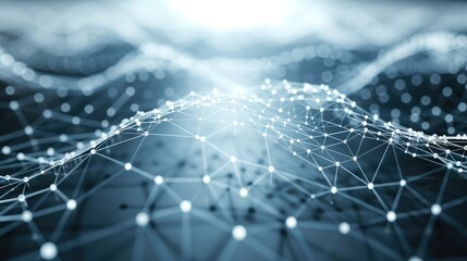 Obraz premium Technology network data connection. Digital data network and cyber security concept. Social Network Connections Future Abstract Background. Generative AI.