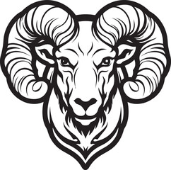 Old School Ram Vintage Logo Design with Ram Head Symbol Timeless Majesty Ram Head Vintage Logo Vector Emblem