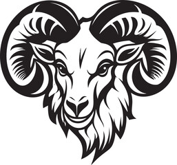 Old School Ram Vintage Logo Design with Ram Head Symbol Timeless Majesty Ram Head Vintage Logo Vector Emblem