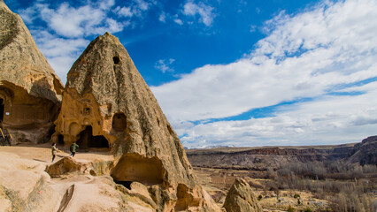 Kappadocia, Turkey - March 21 2014: The Selime Monastery in Cappadocia