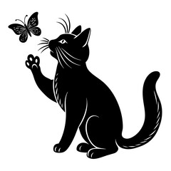 cat-silhouette-playing-with-butterfly