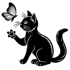 cat-silhouette-playing-with-butterfly