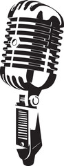Timeless Tone Retro Microphone Vector Design Golden Era Echo Vintage Microphone Emblem Icon