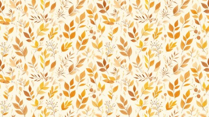 Autumn leaves in pastel colors, delicate outlines, on white
