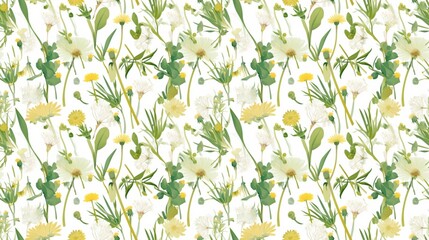 Dandelion leaves, spring freshness, delicate on white