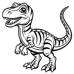 Obraz na płótnie Canvas coloring-page-for-kids--allosaurus--only