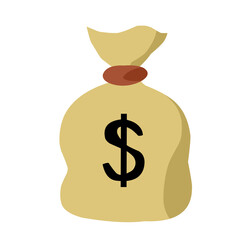 Money bag vector icon