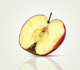 apple cut in half