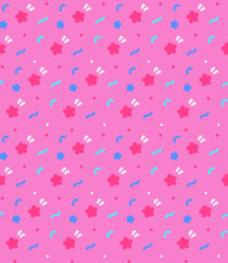 Retro pop patterns. pink background