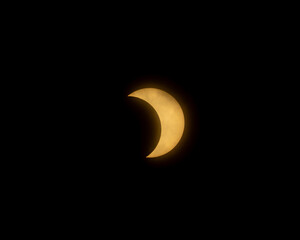 Partial solar eclipse - The sun during the partial solar eclipse of October 2023 as seen over Guatemala.