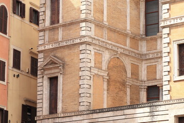 Museo Baracco Building Exterior Detail in Rome, Italy