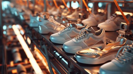 Sneaker factory. Automated shoe production