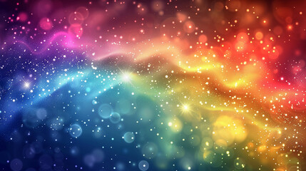 Rainbow  space abstract background