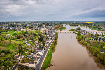 Historical Flooding of Loire River, Amboise, France