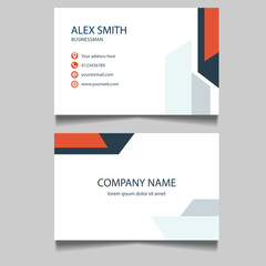 Business card design template, Clean professional business card template, visiting card 
