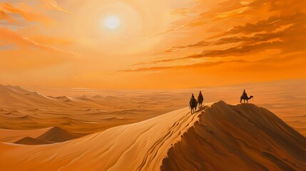 Fototapeta na wymiar Endless Desert Odyssey./n