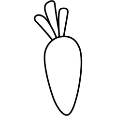 Carrot Alphabet I Outline