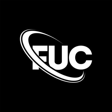 FUC logo. FUC letter. FUC letter logo design. Initials FUC logo linked with circle and uppercase monogram logo. FUC typography for technology, business and real estate brand.