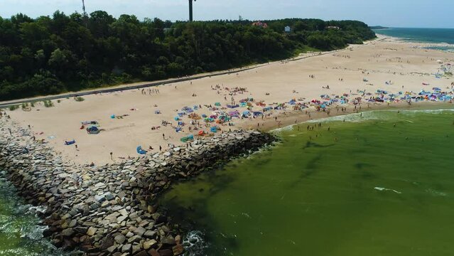 Dubai Beach In Jaroslawiec Plaza Dubaj Aerial View Poland