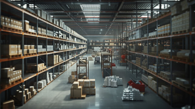 A bustling logistics consulting firm with logistics consultants' workstations and optimization tools, temporarily quiet but ready to assist clients with logistics management projects