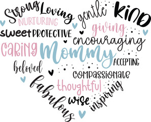 strong loving gentle kind murturing sweetprotrctive encouraging caring mommy kindness svg designs