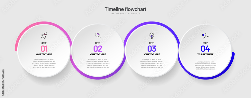 Poster timeline infographic design with options or steps. infographics for business concept. can be used fo