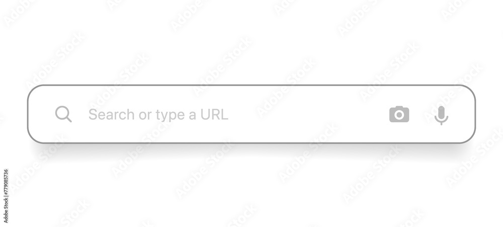Poster Search Bar with suggestions for UI UX design and web site. Search Address and navigation bar icon. Collection of search form templates for websites. Search engine web browser window template.
