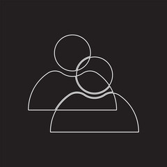 User icon in flat style, Person icon, User icon for web site, User icon vector illustration