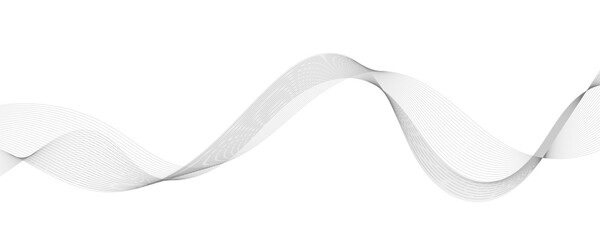 Abstract vector background with grey wavy lines
