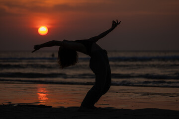 yoga at sunset Costa Rica
