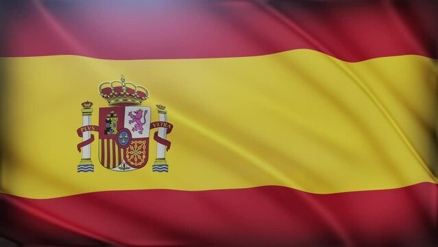 Waving Spain flag background