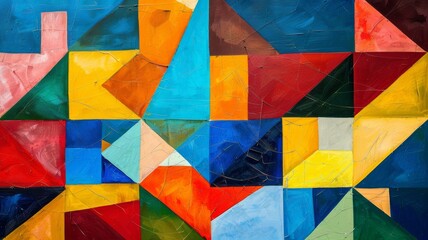 Create abstract art using geometric shapes.