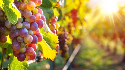 A Sunlit Bunch of Grapes